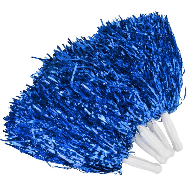 baotongle 12 PCS Cheerleading Squad Spirited Fun Poms Pompoms Cheer Costume Accessory for Party Dance Sports (Blues) - Image 5